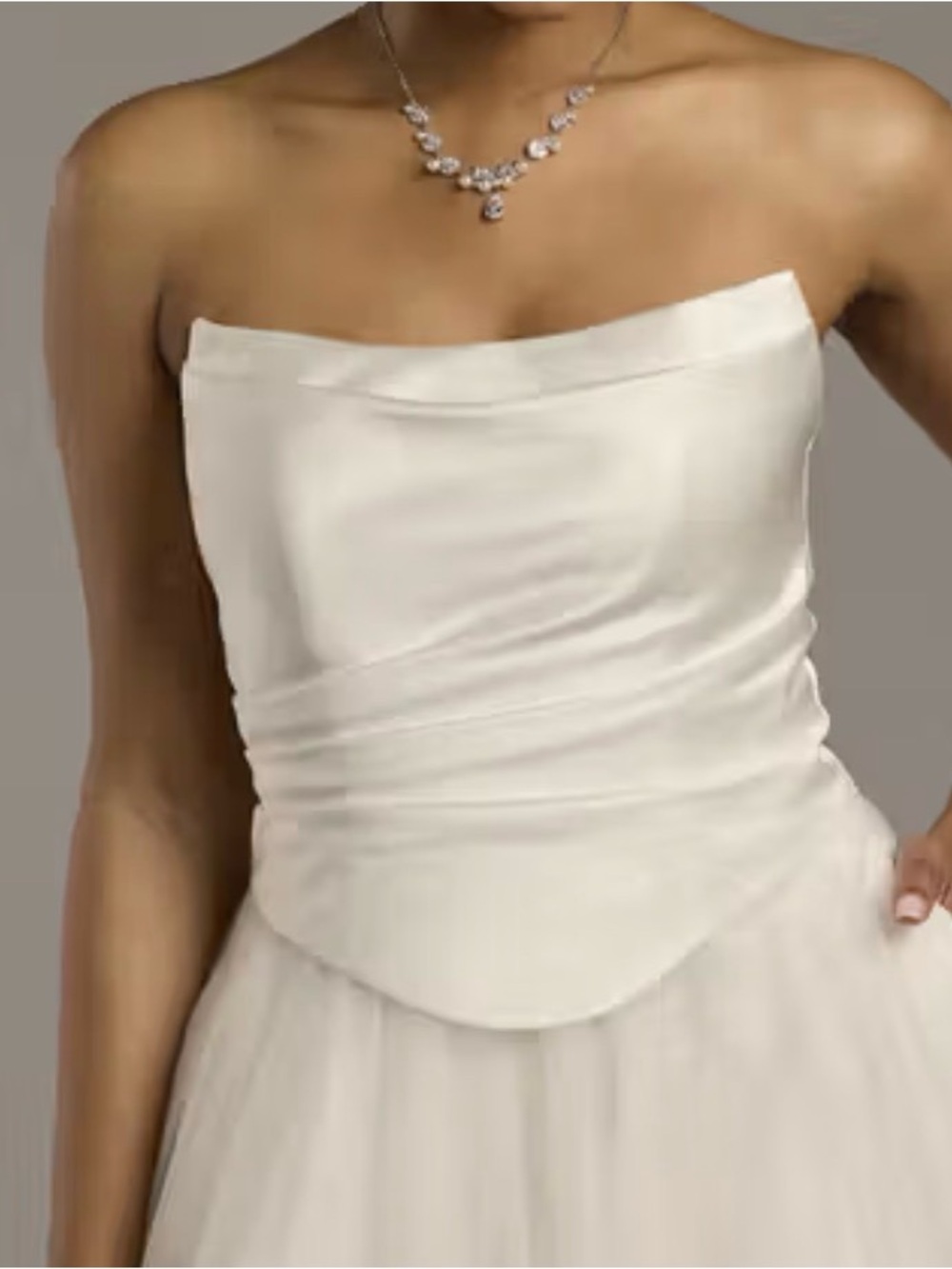 David’s Bridal Strapless Wedding Dress Size 4 NWT - Picture 11 of 12